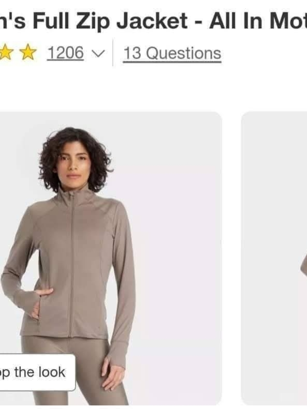 all in motion Women's Utility Full-Zip Jacket in Taupe